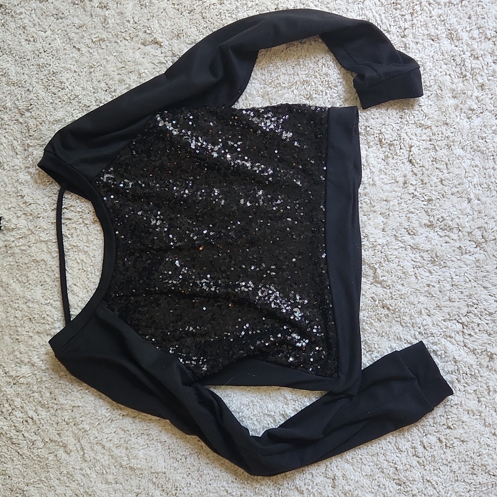 Sparkle crop sweatshirt